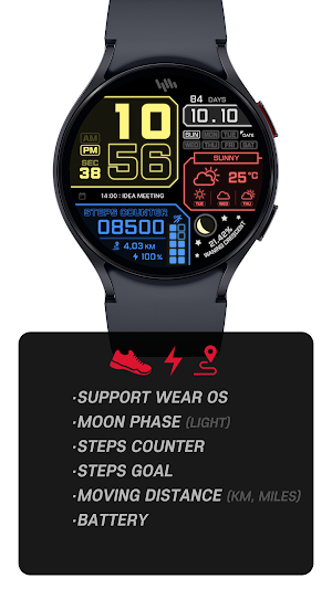 SamWatch Digital Neon 3 Screenshot 1