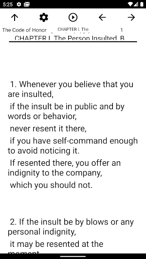 Book, The Code of Honor Screenshot 1
