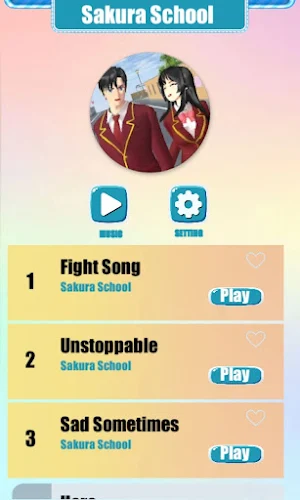 Sakura School Music Tiles Game Screenshot 0