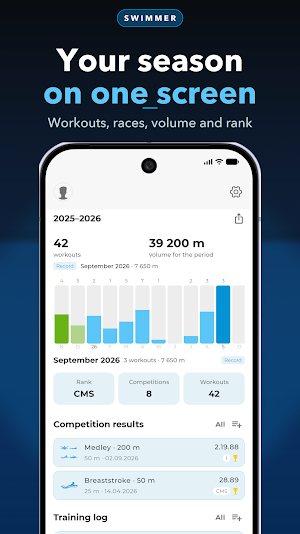 Swimmer: swimming, training Screenshot 0