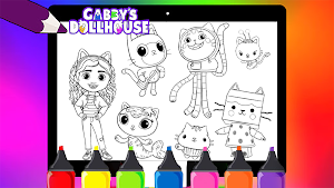 Gaby's Dollhouse Coloring Book Screenshot 2