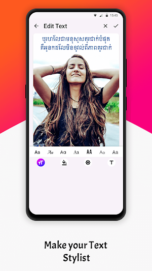 Write Khmer Text on photo Screenshot 3
