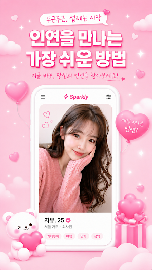 Sparkly-소개팅보다 번개, 친구, 소셜 커뮤니티 Screenshot 0