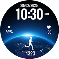 Earth Digital Watch Face