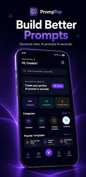 PrompTop: AI Prompt Generator Screenshot 1