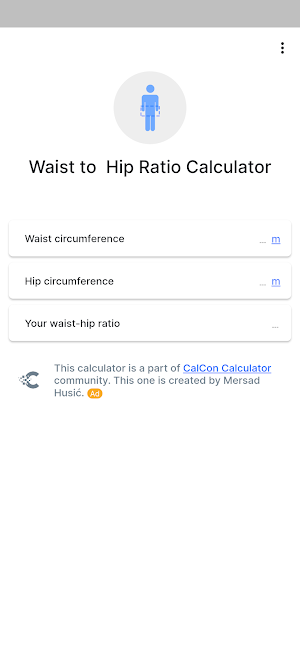 Waist to Hip Ratio Calculator Screenshot 0