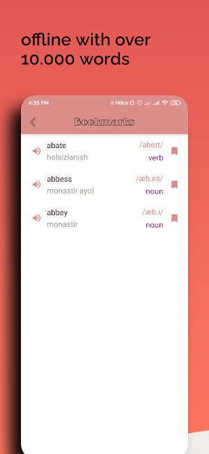 English - Uzbek Dictionary Screenshot 3