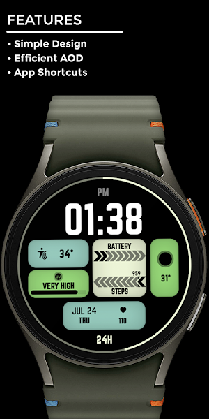 Night 03D - watch face Screenshot 1