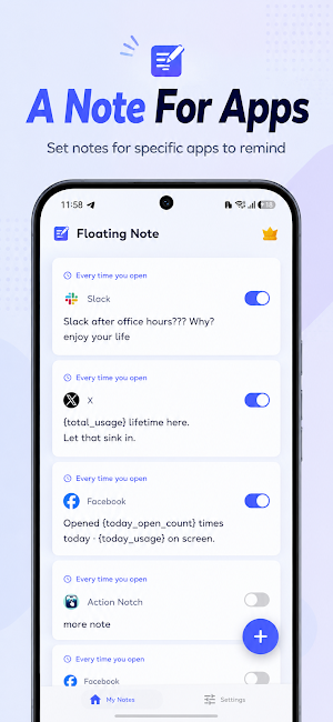 Floating App Note: Reminders Screenshot 0