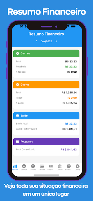 Minhas Contas - Finanças Screenshot 0