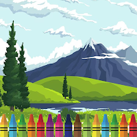 Nature Landscape Coloring Book