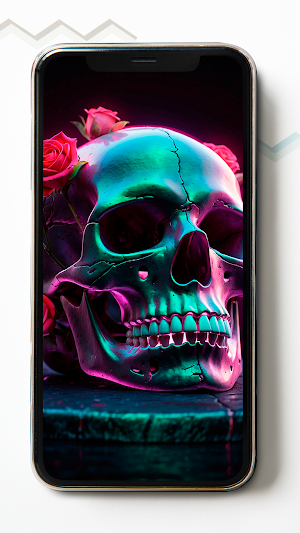Skull and Roses HD Wallpapers Screenshot 0