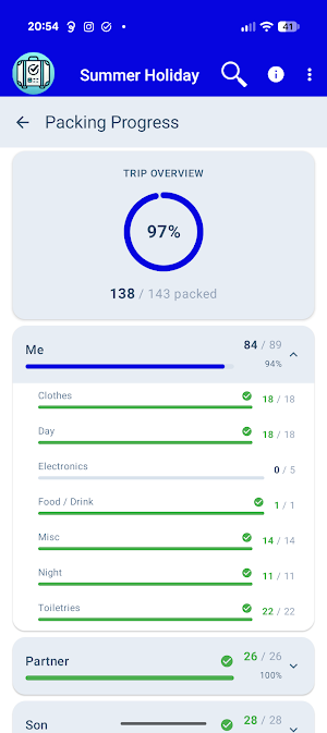 PackerTracker: Packing List Screenshot 0