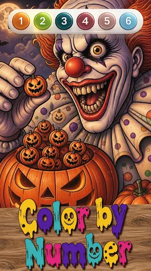 Evil Clown Color by Number Screenshot 3