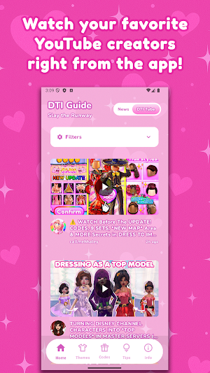 DTI Guide: Codes, Themes, News Screenshot 3