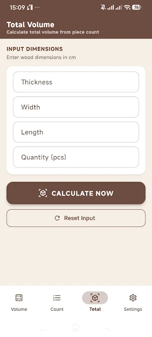 Wood Timber Calculator Screenshot 2
