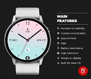 Soft Pink Blue Watch Face screenshot 2