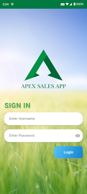 APEX SALES APP Screenshot 1