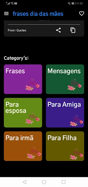 frases para o Dia das Mães Screenshot 0