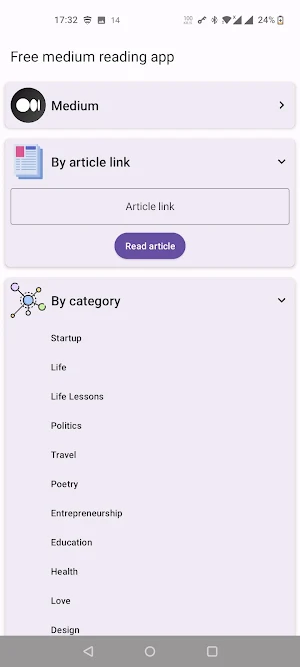 Articles for medium client Screenshot 2