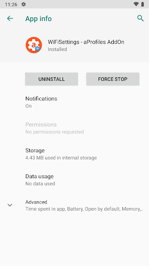 WiFiSettings - aProfiles AddOn Screenshot 0