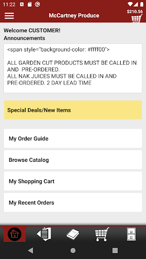 McCartney Produce Checkout Screenshot 0