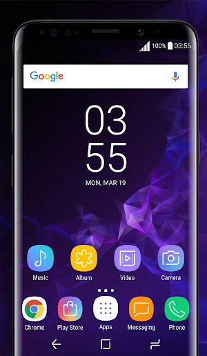 Galaxy S9 purple Theme Screenshot 0