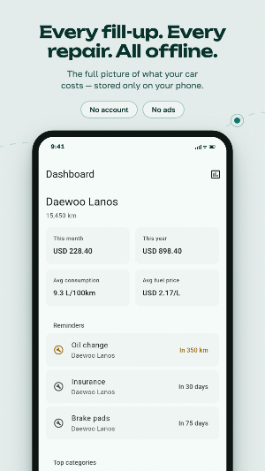 AutoSpend: Car Maintenance Log Screenshot 0