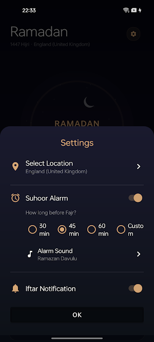 Ramadan Times & Calendar Screenshot 2