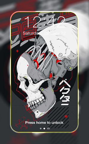 Cyborg Skull Wallpaper Screenshot 1