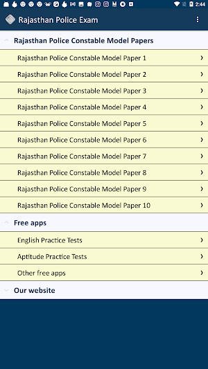 Rajasthan Police Model Papers Screenshot 0