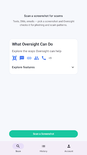 Oversight: Scam Detection Screenshot 0