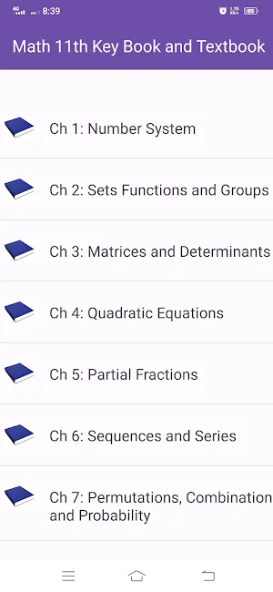 Math 11th KeyBook and Textbook Screenshot 1