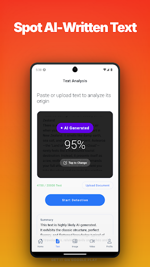 AI Detector: Text Image Video Screenshot 1