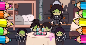 Toca Wednesday Boca Coloring Screenshot 2