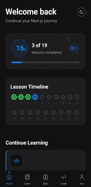 NextJS Academy - Learn & Code Screenshot 1