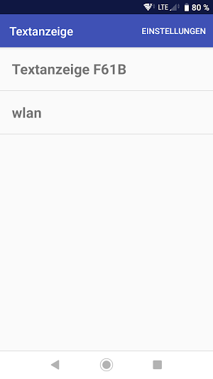 Textanzeige Screenshot 1