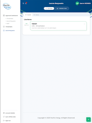 Pacific Energy Timesheet Screenshot 3