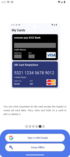 My Card Wallet - Safe and Easy Screenshot 2