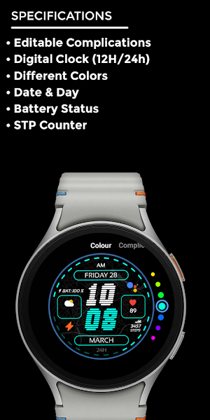 Night 91 - watch face Screenshot 3