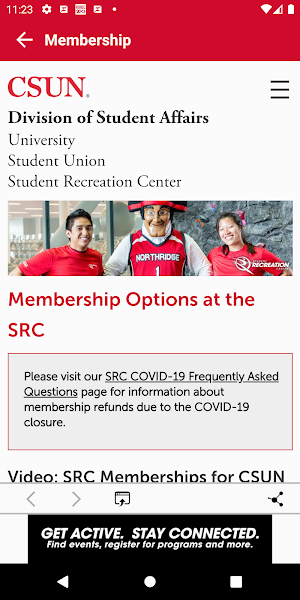 CSUN Student Recreation Center Screenshot 0