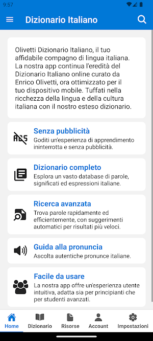 Olivetti Dizionario Italiano Screenshot 0
