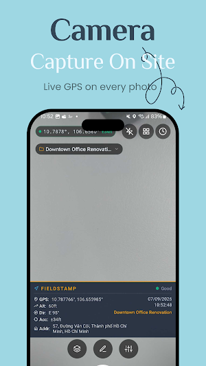 FieldStamp Pro: GPS Camera Screenshot 0
