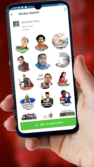 WA Lucu Bergerak Kocak Stiker Screenshot 1