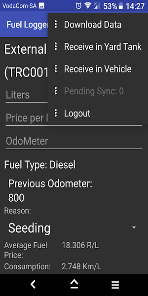FuelLog Screenshot 2