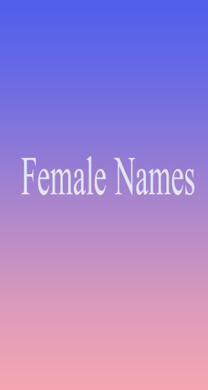 Female First Names Screenshot 0
