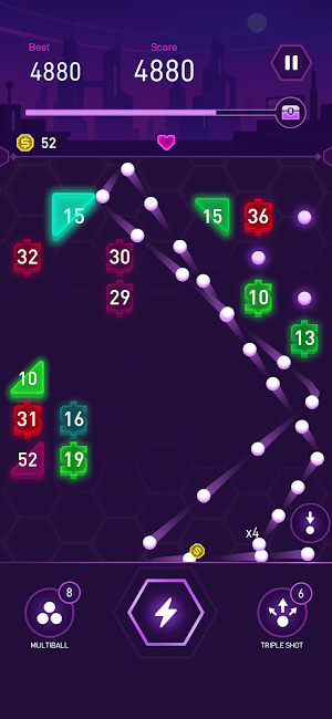 Neon Breaker Blast - Brick War Screenshot 1