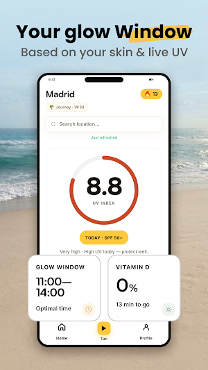 Sunly: UV & Tanning Plan Screenshot 1