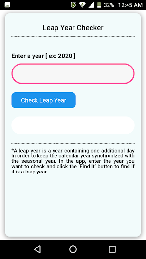 Leap Year Checker Screenshot 0