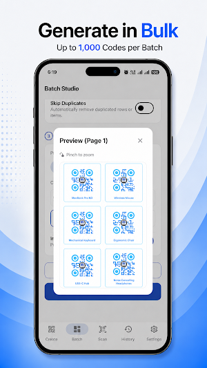Bulk QR & Barcode PDF -BatchQR Screenshot 2